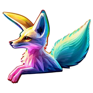 Abstract Fennec Fox Image Png Qrc PNG image