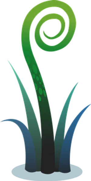 Abstract Fern Spiral Vector PNG image
