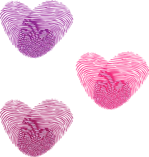 Abstract Fingerprint Hearts