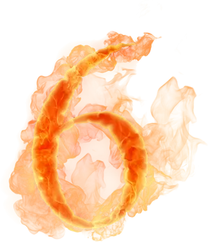 Abstract Fire Swirl Design PNG image