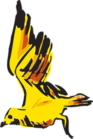 Abstract Flame Bird Art