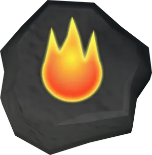 Abstract Flame Icon Stone Background PNG image