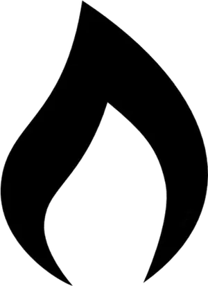 Abstract Flame Outline Black Background