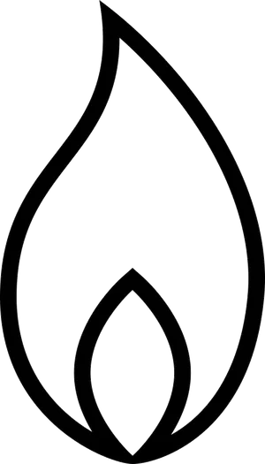Abstract Flame Outline Graphic