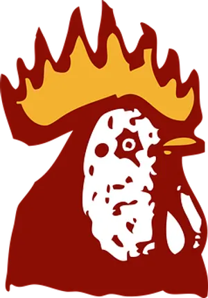 Abstract Flame Rooster Art