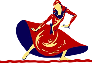 Abstract Flamenco Dancer Artwork PNG