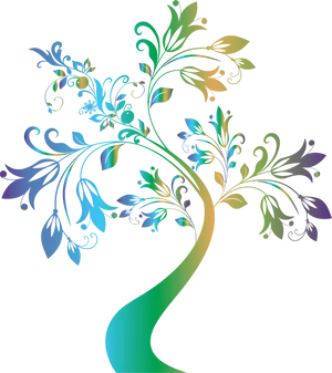 Abstract Floral Design Artwork PNG image