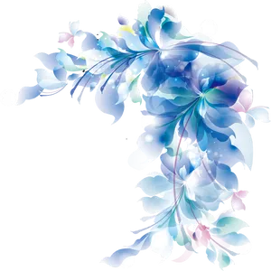 Abstract Floral Designon Black Background