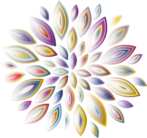 Abstract Floral Petal Design PNG