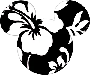 Abstract Floral Silhouette Black Background PNG image