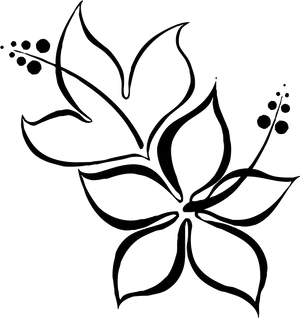 Abstract Floral Sketch Art