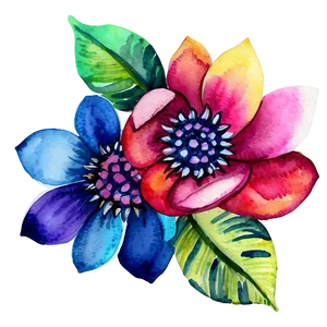 Abstract Floral Watercolor Png 27 PNG image