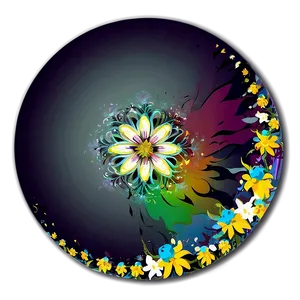 Abstract Flower Circle PNG 06252024