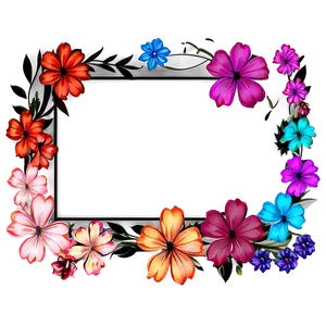 Abstract Flower Frame PNG 05252024