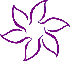 Abstract Flower Line Art