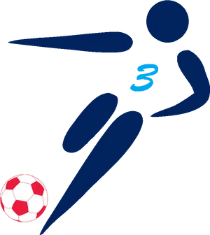 Abstract Football Player Icon PNG image