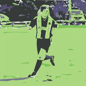 Abstract Football Player Vector Art