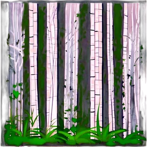 Abstract Forest Clipart PNG 06262024