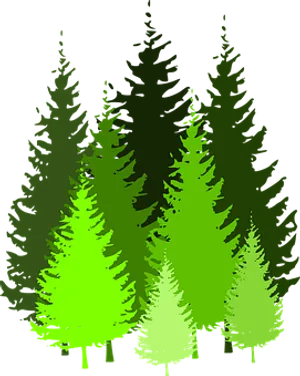 Abstract Forest Glowing Gradient
