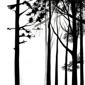 Abstract Forest Silhouette PNG 87