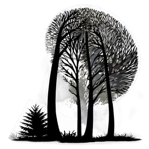 Abstract Forest Silhouette PNG Qxi PNG