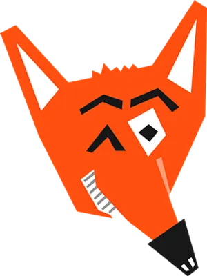 Abstract Fox Artwork PNG image