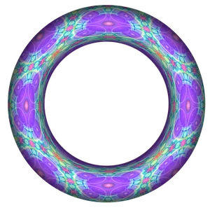 Abstract Fractal Ring Pattern PNG image