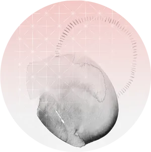 Abstract Full Moon Geometric Overlay