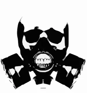 Abstract Gas Mask Artwork PNG image