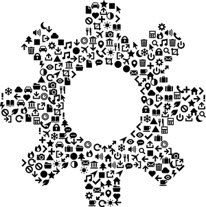 Abstract Gear Composedof Icons