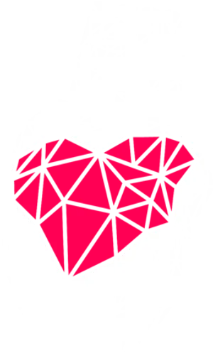 Abstract Geometric Apple Design PNG image