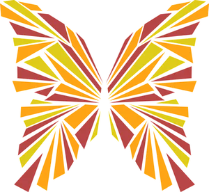 Abstract Geometric Butterfly Art PNG image