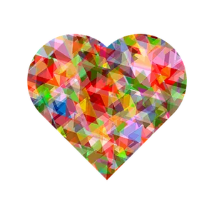 Abstract Geometric Heart Design