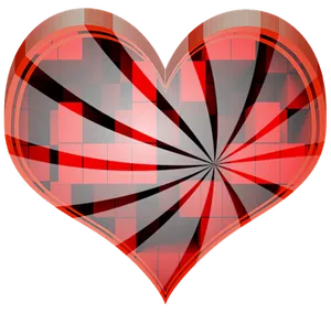 Abstract Geometric Heart PNG image