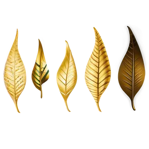 Abstract Gold Leaves Art PNG 06262024 PNG
