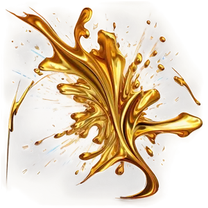 Abstract Golden Splash Artwork PNG 93 PNG