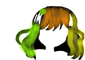Abstract_ Green_and_ Orange_ Hair_ Motion