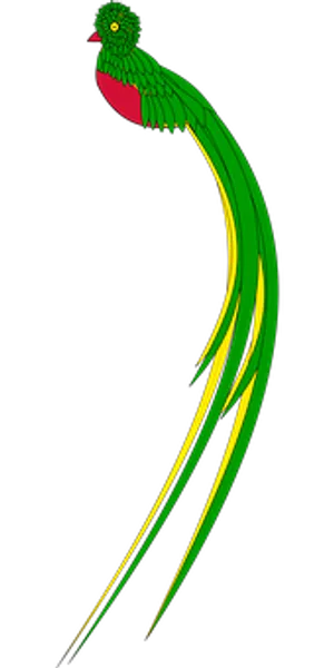 Abstract Green Bird Illustration
