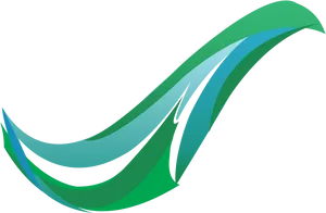 Abstract Green Blue Swoosh Logo PNG image