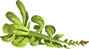 Abstract Green Floral Graphic
