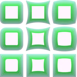 Abstract Green Frames Array PNG image