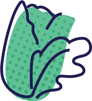 Abstract Green Leaf Illustration PNG