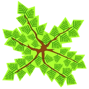 Abstract Green Leaf Pattern