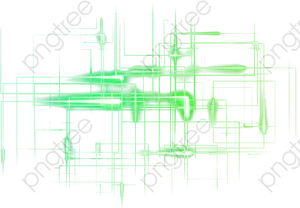 Abstract Green Neon Lines PNG image