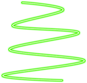 Abstract Green Neon Spiral PNG image