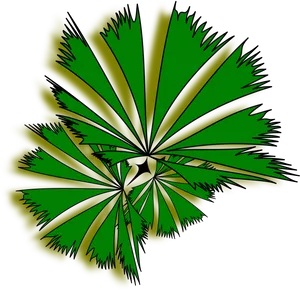 Abstract Green Palm Fan Art