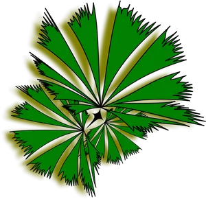 Abstract Green Palm Fan Art