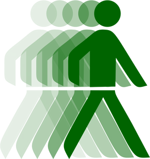 Abstract Green Person Icon PNG