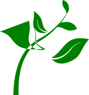 Abstract Green Plant Graphic PNG image