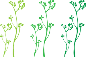 Abstract Green Plant Illustration PNG image